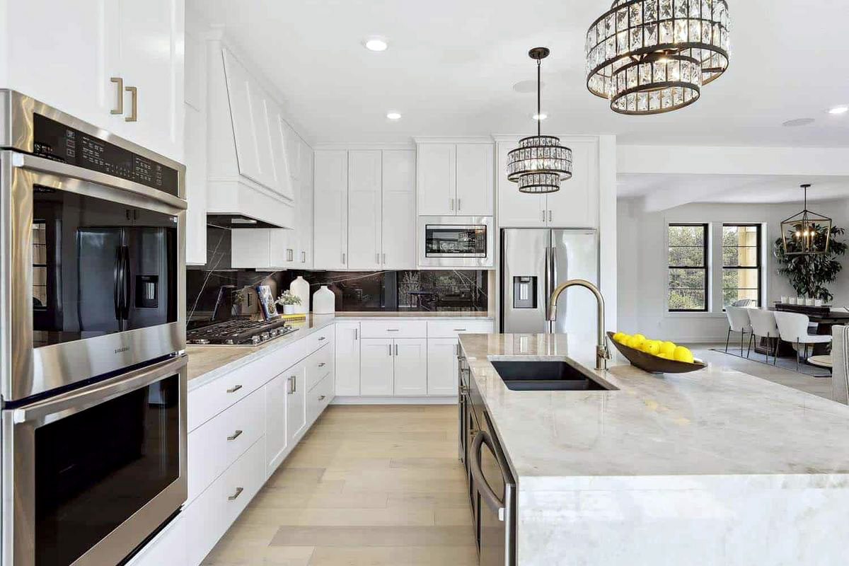 cabinet painting in a modern home